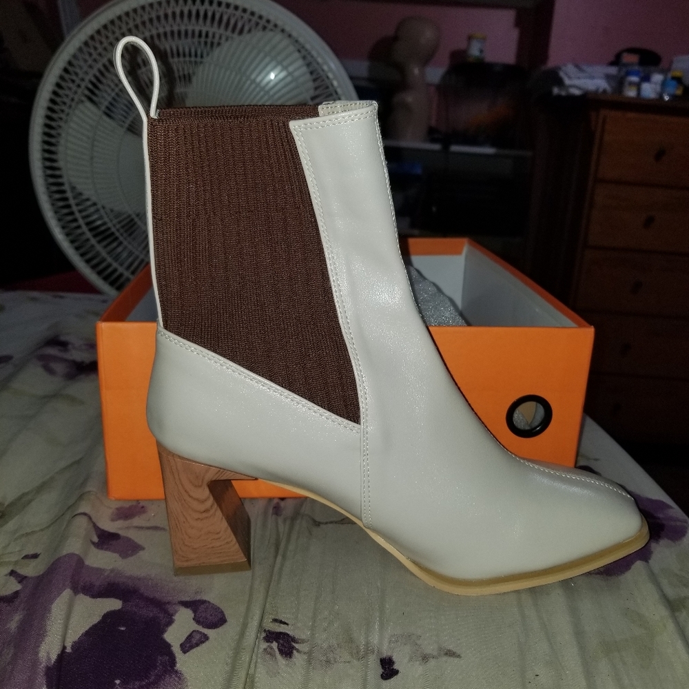 Zelaprox knit chelsea ankle boots